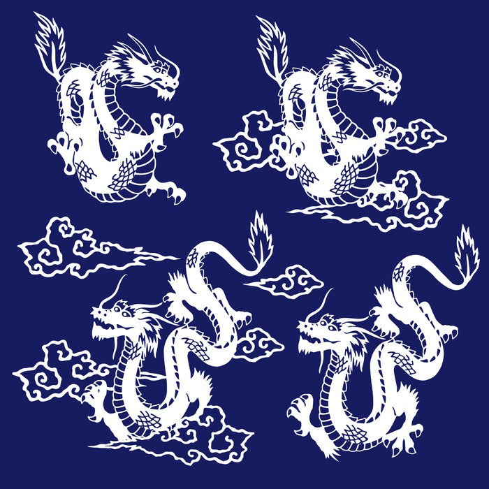 Four dragons blue