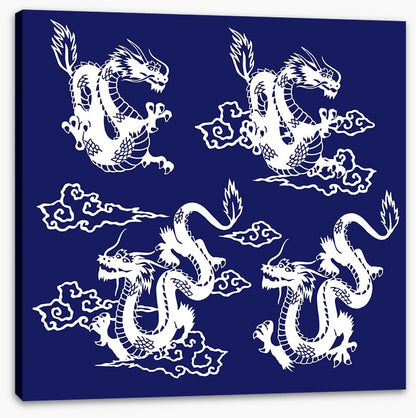 Four dragons blue