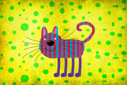 Striped cat with spots