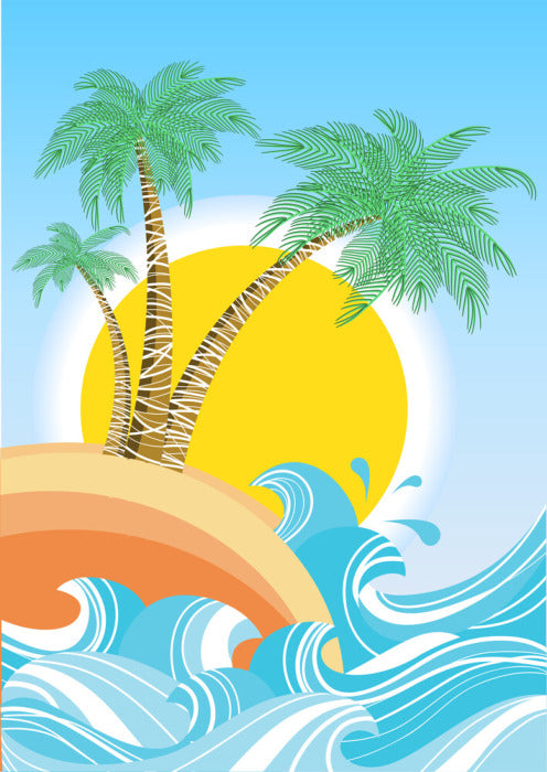 Palm tree island