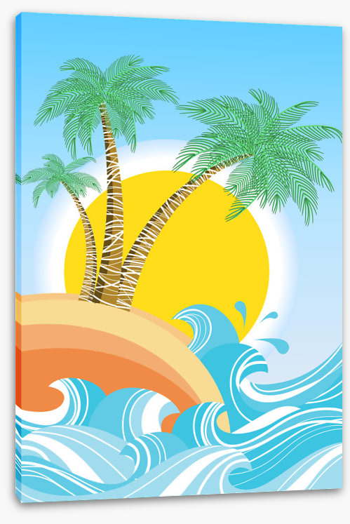 Palm tree island