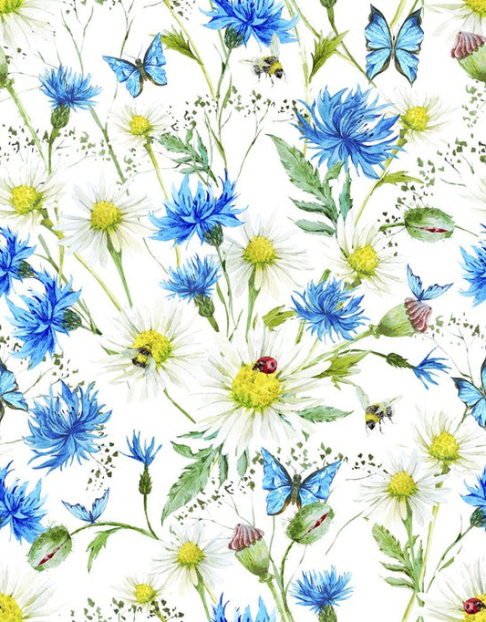 In the cornflowers