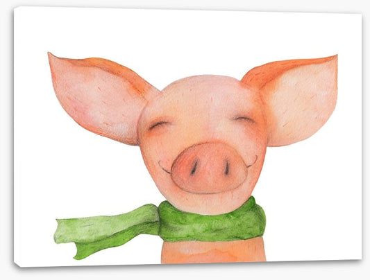 Pig in a scarf