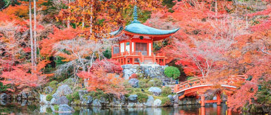 Kyoto temple in Autumn