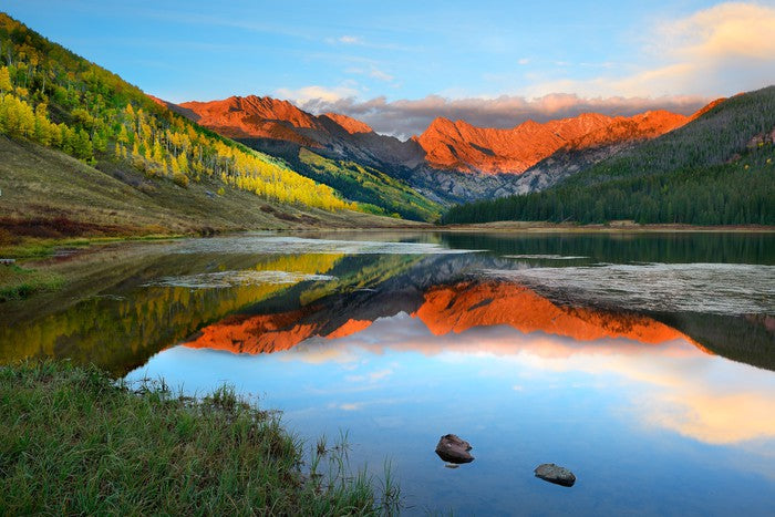 Red rock reflections