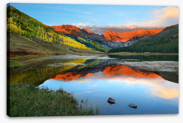 Red rock reflections