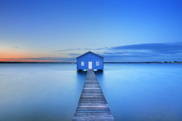 Sunrise at Matilda Bay boathouse
