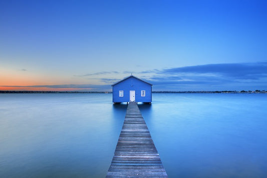 Sunrise at Matilda Bay boathouse