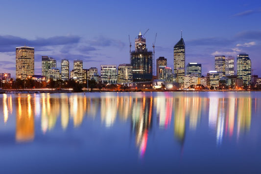 Perth skyline reflections