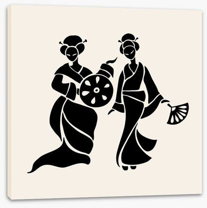 Fan dance duo