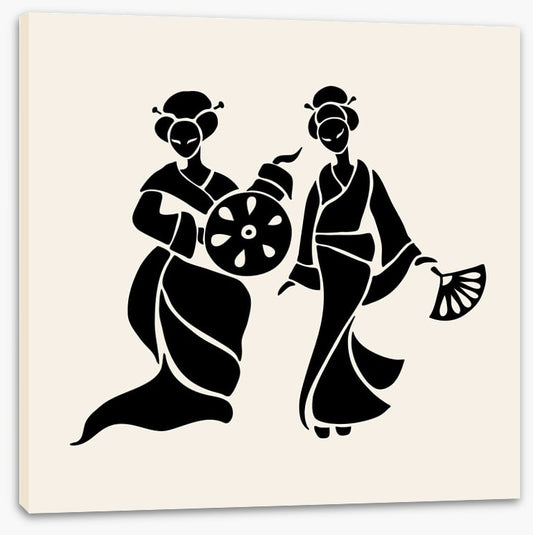 Fan dance duo