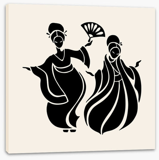 Fan dance pair