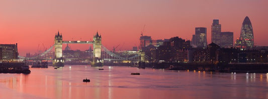 London skyline sunset