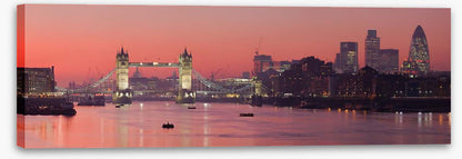 London skyline sunset