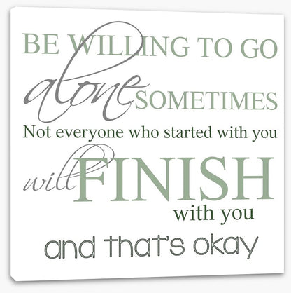 Go it alone