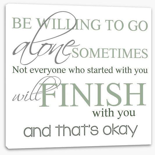 Go it alone