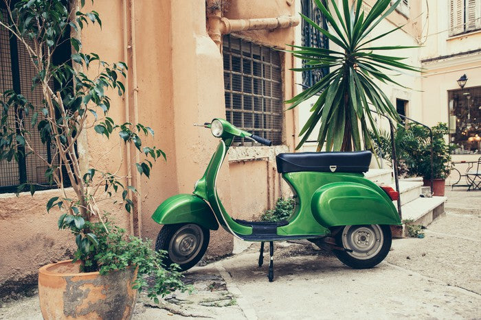 Vespa in the village