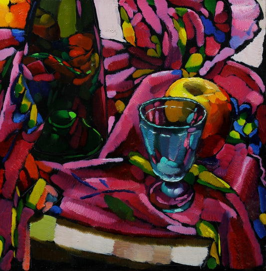 The blue glass