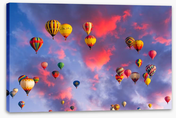 Clouds of balloons