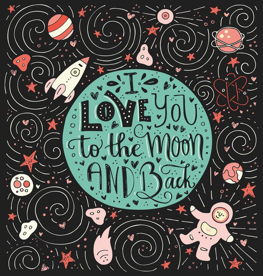 The moon and back