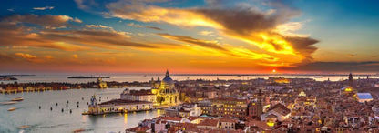 Sunset over the basilica
