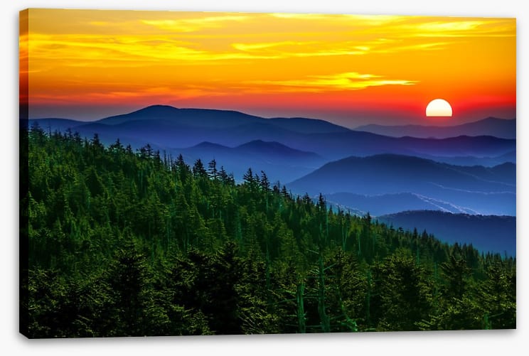 Smoky Mountains sunset, Tennessee