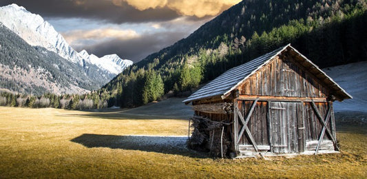 Lone alpine chalet