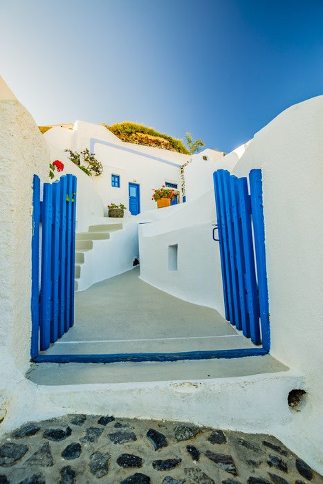 Past the blue gate
