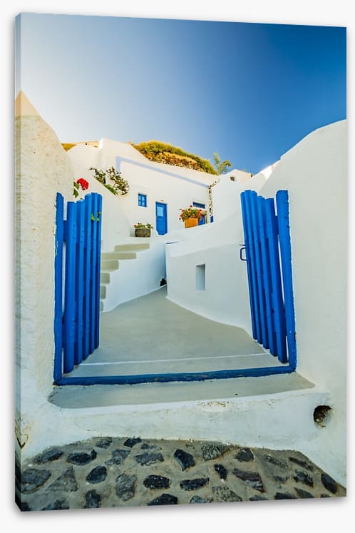Past the blue gate