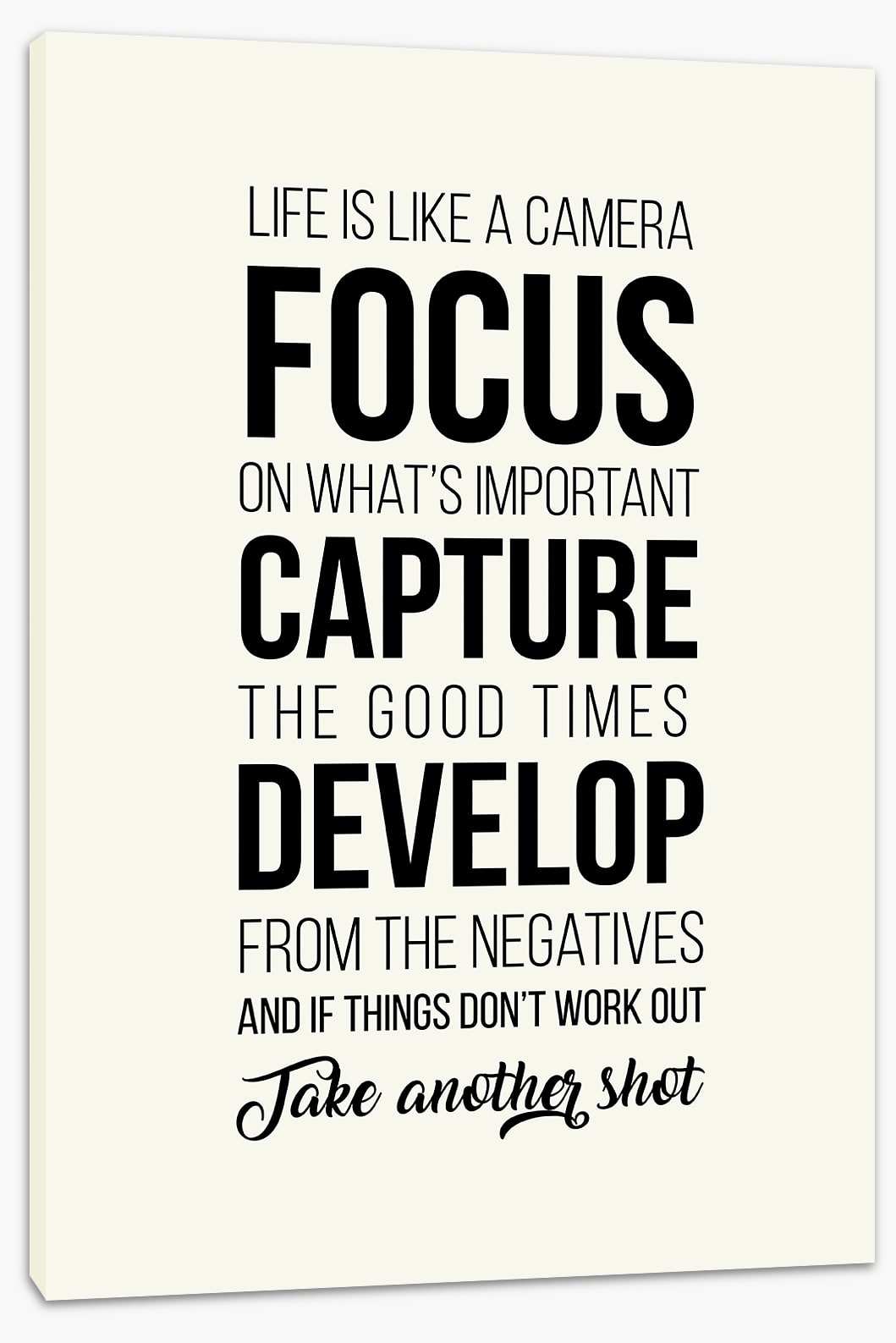 Life is like a camera