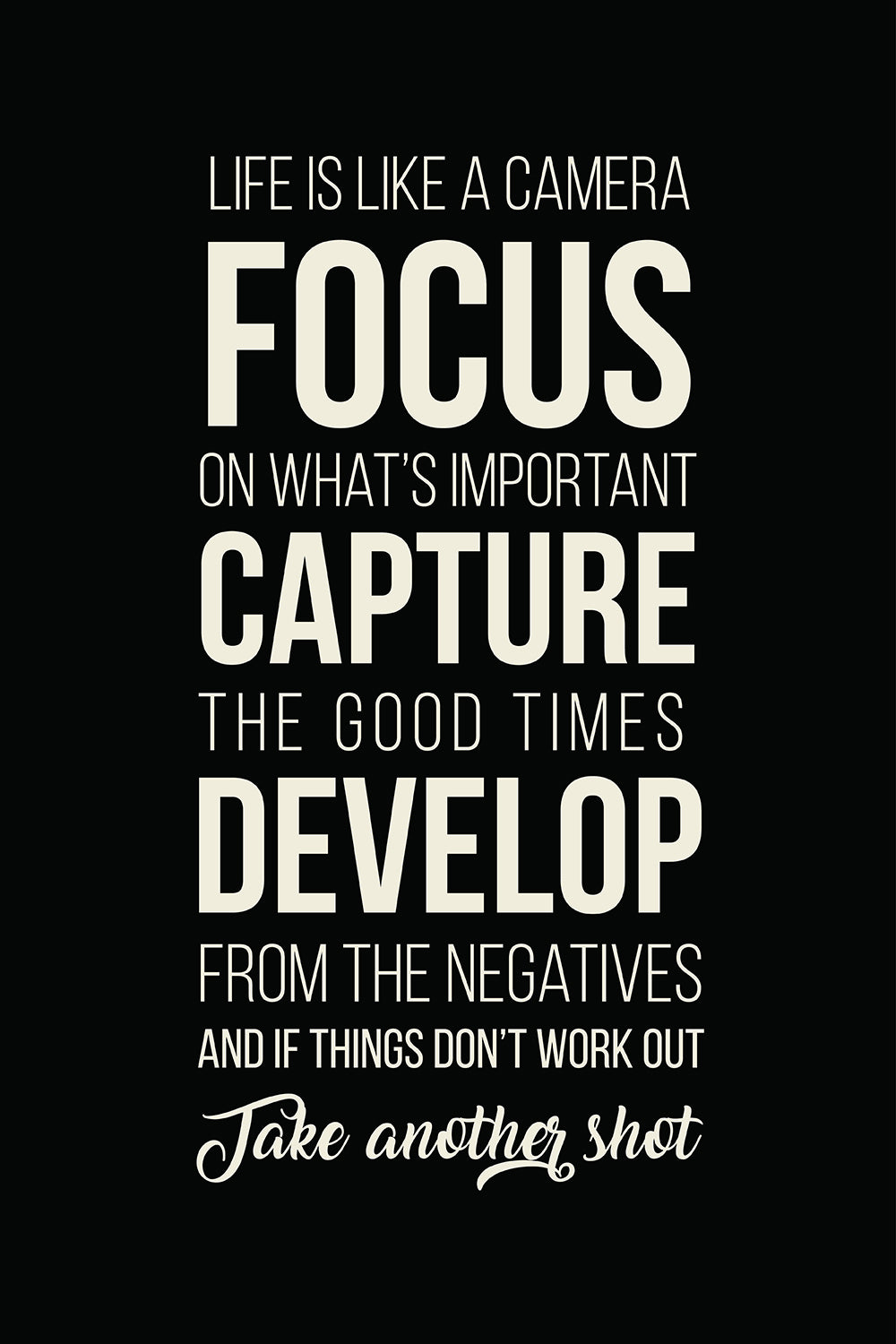 Life is like a camera