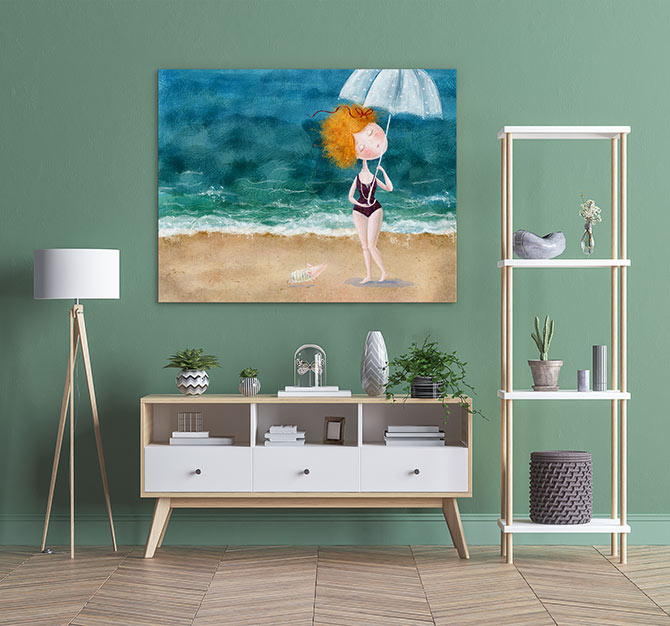 Raindrops on the beach