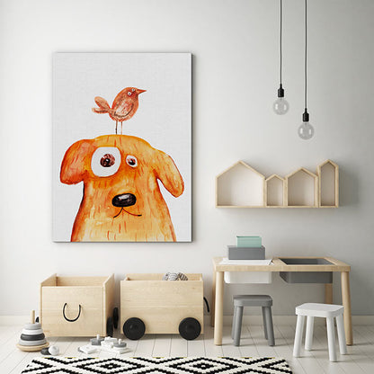 Dog and bird