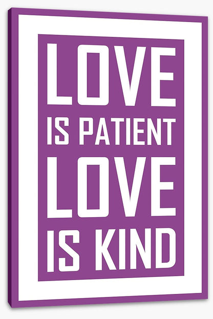 Love is patient