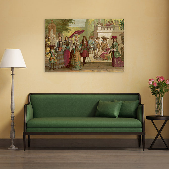 In courtly fashion