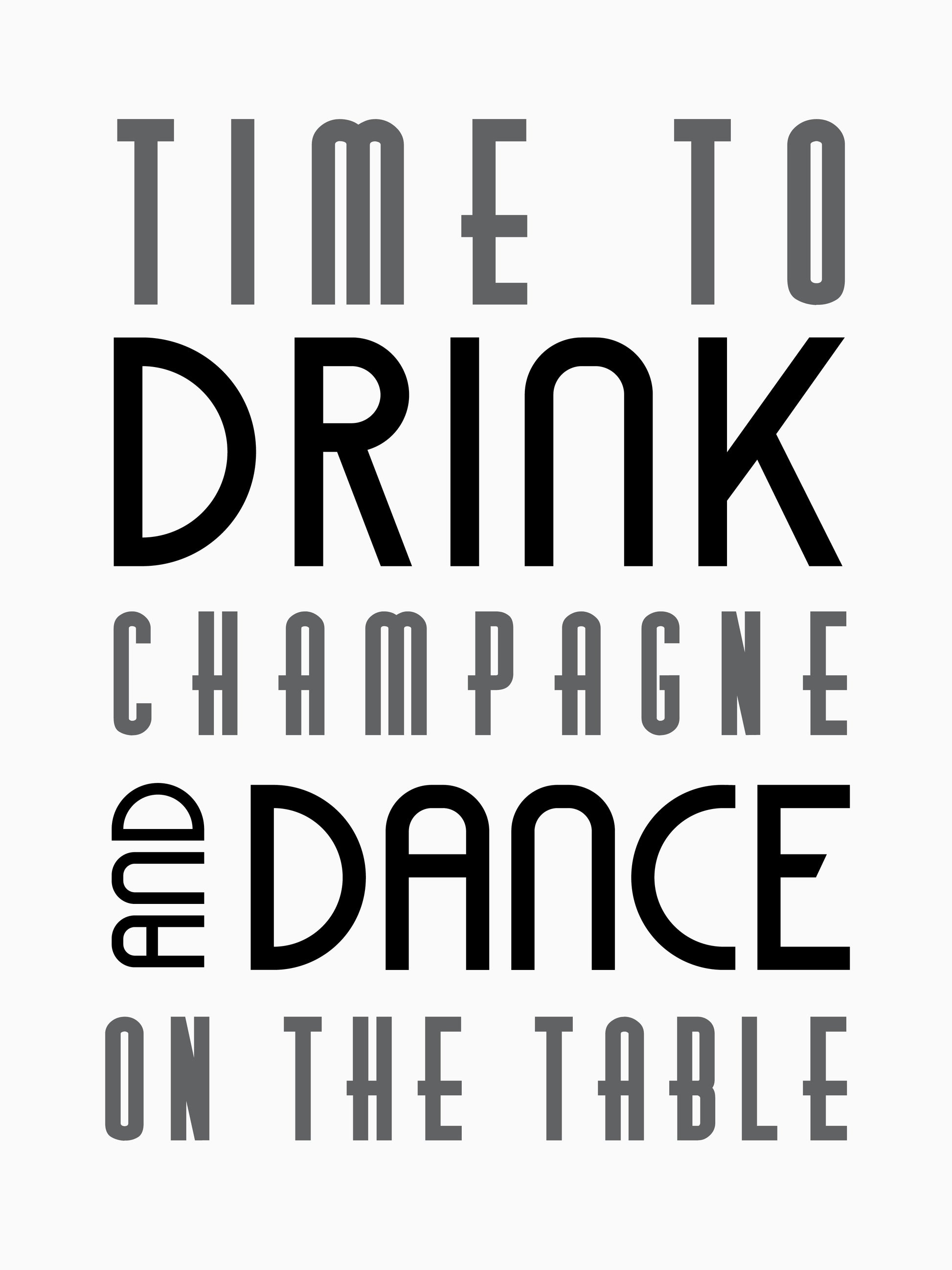 Time to drink champagne