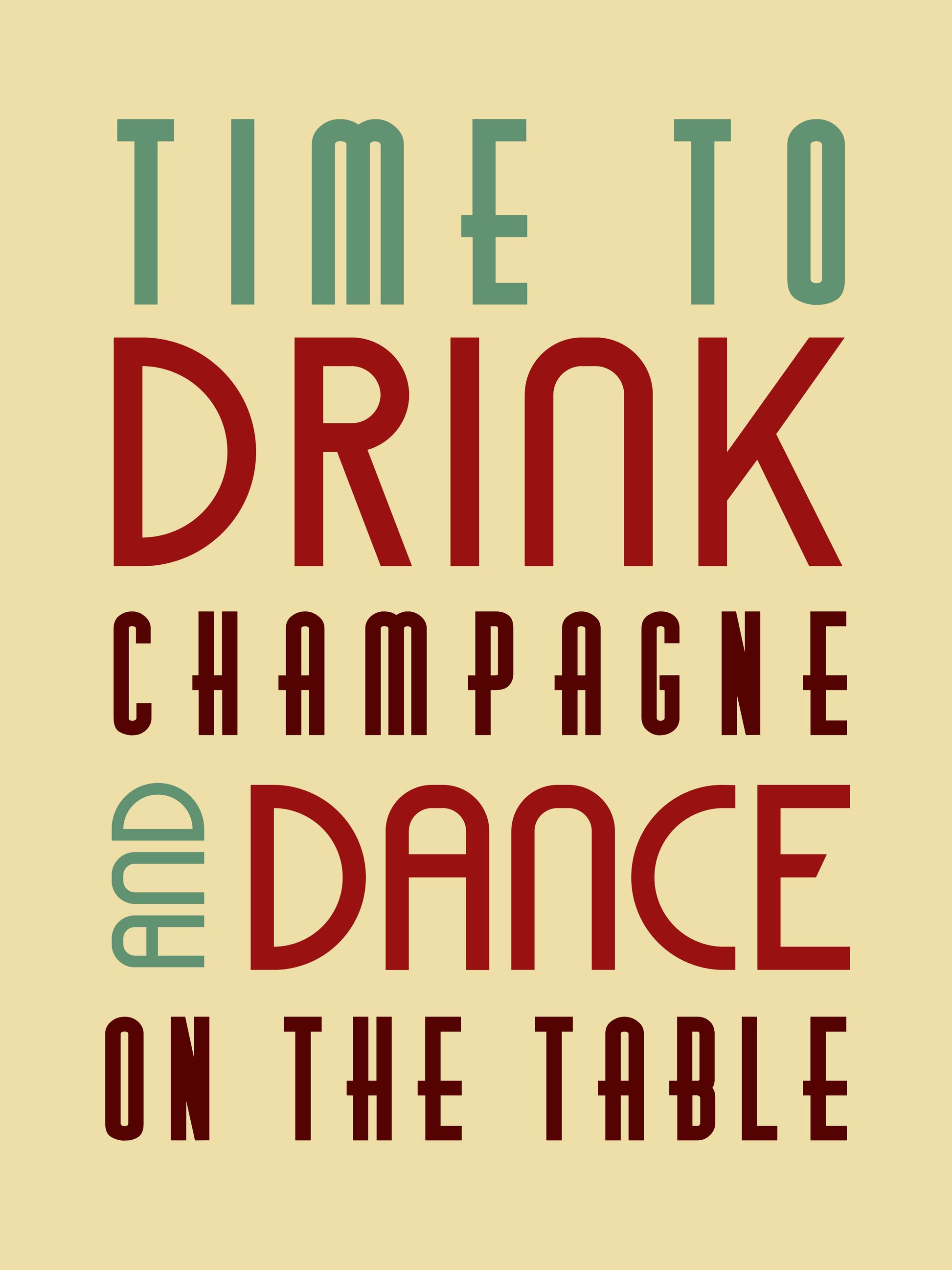 Time to drink champagne