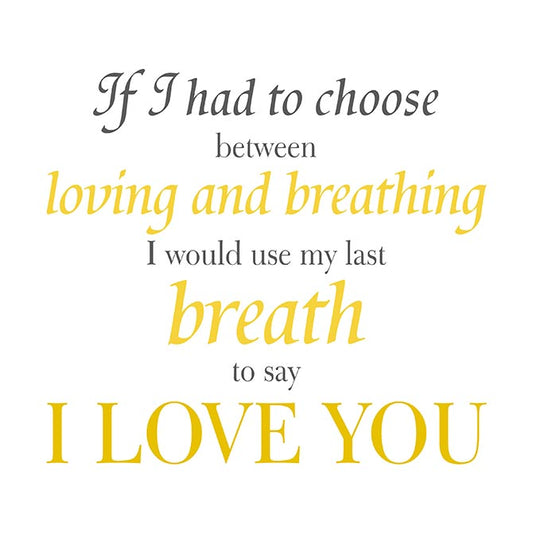 My last breath