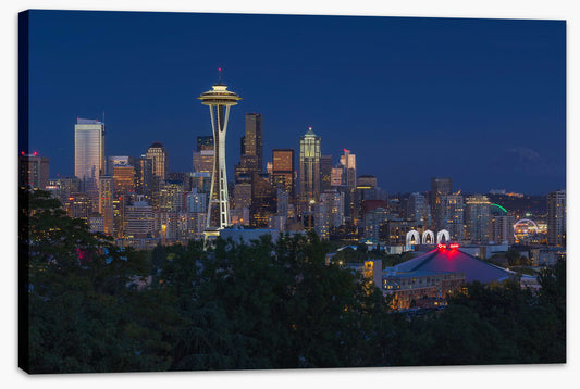 Seattle skyline by night