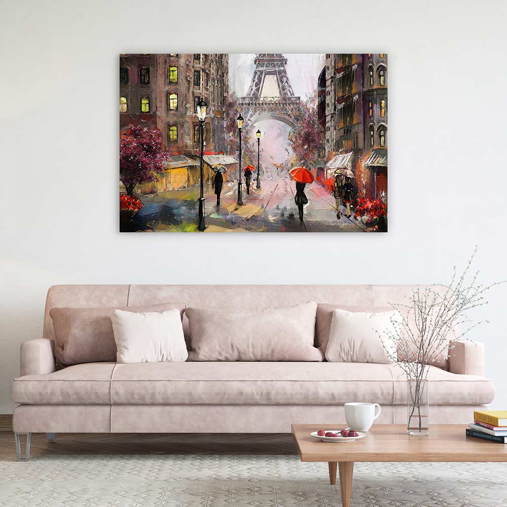 Dusk falls in Paris