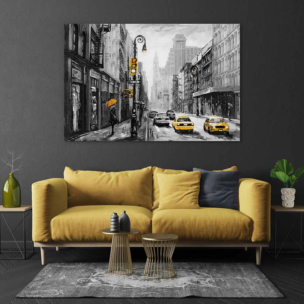 New York in the rain
