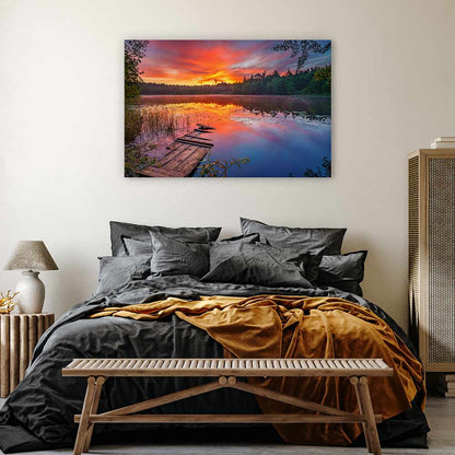 Lake on fire
