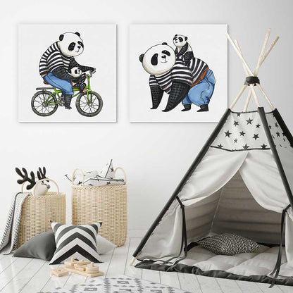 Panda back ride