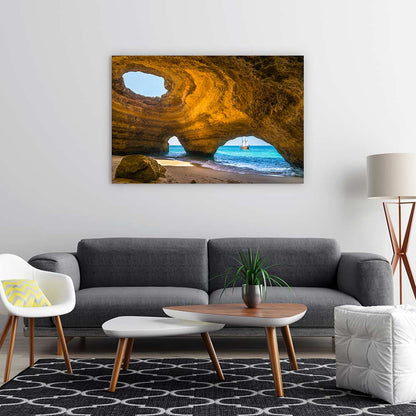 In the coastal cave