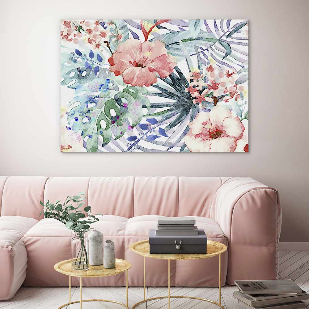 Ferns and flowers