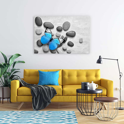 Blue butterfly stones