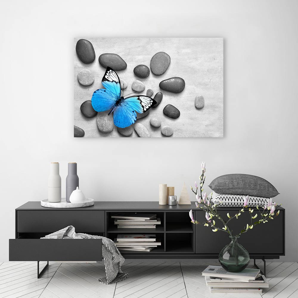 Blue butterfly stones