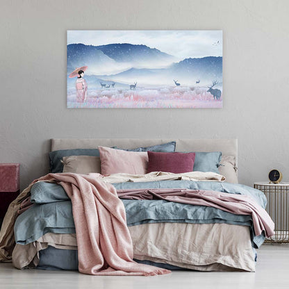 Pink dawn in the valley