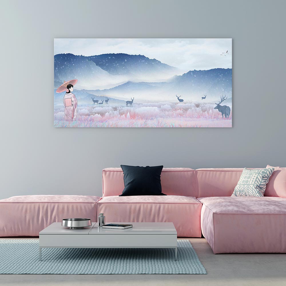 Pink dawn in the valley