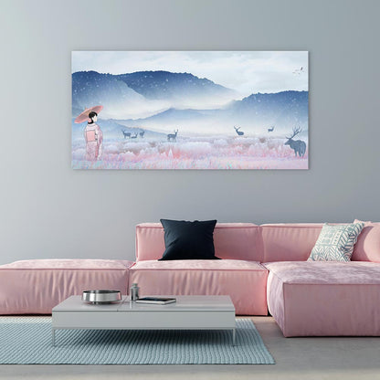 Pink dawn in the valley
